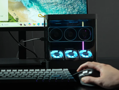 Um gabinete de 4,75 L com sistema de resfriamento superior. (Fonte da imagem: Kickstarter)