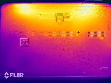 Teste de estresse das temperaturas superficiais (lado inferior)