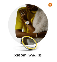 O Xiaomi Watch S3 chegará em breve ao mundo com seu design de moldura intercambiável. (Fonte da imagem: Amazon)
