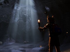 Uma imagem mostrando uma aranha em Grounded.