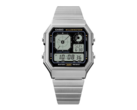 O Casio Vintage A130WE-1AEF é adornado com um mostrador preto fosco com elementos brancos contrastantes e detalhes em laranja. (Fonte da imagem: David et Philly)