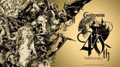 Um banner anunciando o 40º aniversário de Castlevania