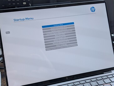 Menu de inicialização