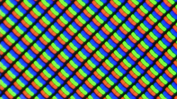Visualização do subpixel em uma matriz RGB típica