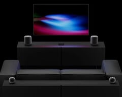 A Apple TV 4K de quarta geração se conecta a até quatro HomePods, o dobro do limite de dois alto-falantes em estéreo dos modelos anteriores.