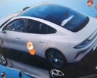 Uma imagem vazada do Xiaomi Car. (Fonte: Car News China)