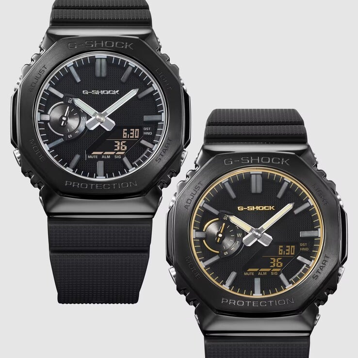 G-Shock GM-2100LXB-1A (à esquerda) e GM-2100LXB-1A9 (à direita)