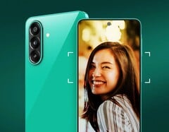 O Samsung Galaxy F70 Pro 5G está disponível nas cores verde e preto.