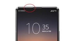 É assim que a câmera frontal do micro furo da Sony Xperia 1 V poderia se parecer (Imagem: Sumahodigest)