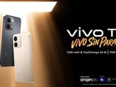 O Vivo T5 4G está disponível nas cores dourada e preta 