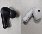 Supostas unidades fictícias do Galaxy Buds 4 Pro (esquerda) e do Galaxy Buds 4 (direita).