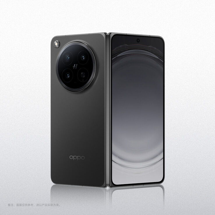 O Oppo Find N6 na cor Deep Black.