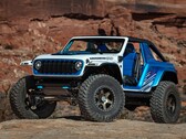 O conceito Jeep Wrangler Magneto 3.0 foi um modelo único construído pela Jeep que utilizou um motor compacto de fluxo axial para acionar as quatro rodas. Ele também contava com diferenciais de travamento tradicionais e duas configurações de potência. (Fonte da imagem: Stellantis)