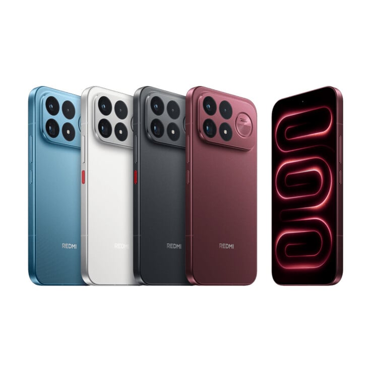 Opções de cores do K100 Pro Max