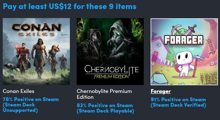 Imagem decorativa. Pagando US$ 12, o senhor recebe todos os 9 jogos (Fonte da imagem: Humble Bundle)
