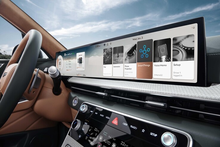 Espera-se que o SmartThings seja acessível por meio do painel do carro. (Fonte: Samsung Newsroom)