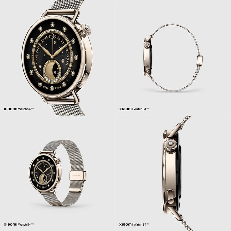 O Xiaomi Watch S4 versão Quicksand Gold (Fonte da imagem: Xiaomi)