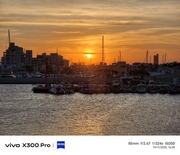 Vivo X300 Pro 85 mm configuração padrão.