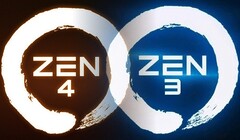 Os processadores Zen 4 utilizarão o soquete AM5 enquanto os chips Zen 3 utilizarão o soquete AM4. (Fonte de imagem: AMD - editado)