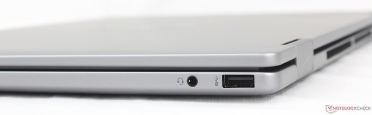 Direita: fone de ouvido de 3,5 mm, USB-A (10 Gbps)