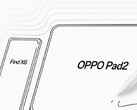 Um novo OPPO Pad 2 vazamento. (Fonte: Estação de bate-papo digital via Weibo)