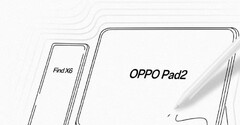 Um novo OPPO Pad 2 vazamento. (Fonte: Estação de bate-papo digital via Weibo)