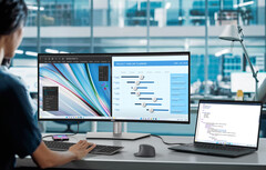 O monitor UltraSharp 34 Curved Thunderbolt Hub oferece vários recursos pelo seu preço de lançamento de US$ 819,99. (Fonte da imagem: Dell)