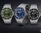 O Casio MTD-145D-3AV, o MTD-145D-2AV e o MTD-145D-1AV (da esquerda para a direita)