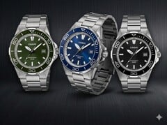 O Casio MTD-145D-3AV, o MTD-145D-2AV e o MTD-145D-1AV (da esquerda para a direita)