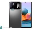 O POCO M4 Pro 5G tem um vasto logotipo POCO gravado em seu painel traseiro. (Fonte da imagem: O Pixel)