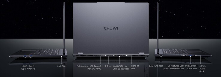 conexões externas no Chuwi Gamebook (Fonte: Chuwi)