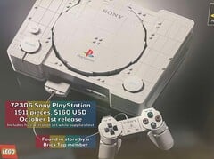 O conjunto Lego PlayStation virá com um controle.