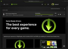 Nvidia GeForce Game Ready Driver 551.61 baixando em GeForce Experience (Fonte: própria)