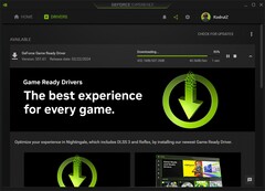 Nvidia GeForce Game Ready Driver 551.61 baixando em GeForce Experience (Fonte: própria)