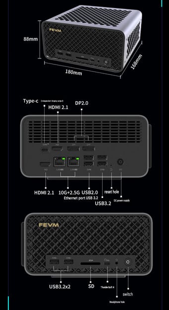 Configuração e projeto das portas do mini PC (tradução automática)