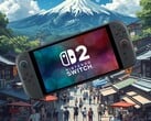 Switch 2 mostrado com cenário japonês