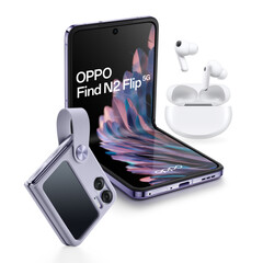 Oppo vende o Find N2 Flip em Astral Black e Moonlit Purple colorways. (Fonte da imagem: Oppo)