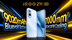 O iQoo Z11 possui uma enorme bateria de 9.020 mAh 
