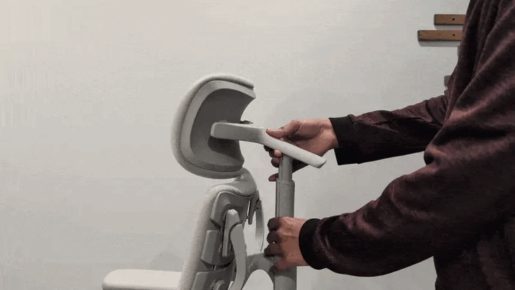 Ajuste do apoio para o pescoço.