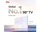 TCL é "No.1" para televisores de 98 polegadas. (Fonte: TCL)