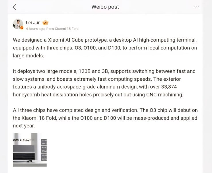 Protótipo do Xiaomi AI Cube anunciado por Lei Jun (tradução automática)