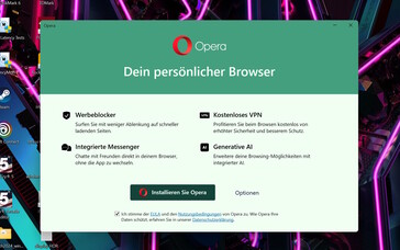 Esse prompt de instalação do Opera aparece sem aviso