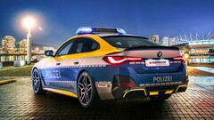 O BMW i4 afinado parece um carro elétrico adequado para fins de aplicação da lei na Europa (Imagem: AC Schnitzer)