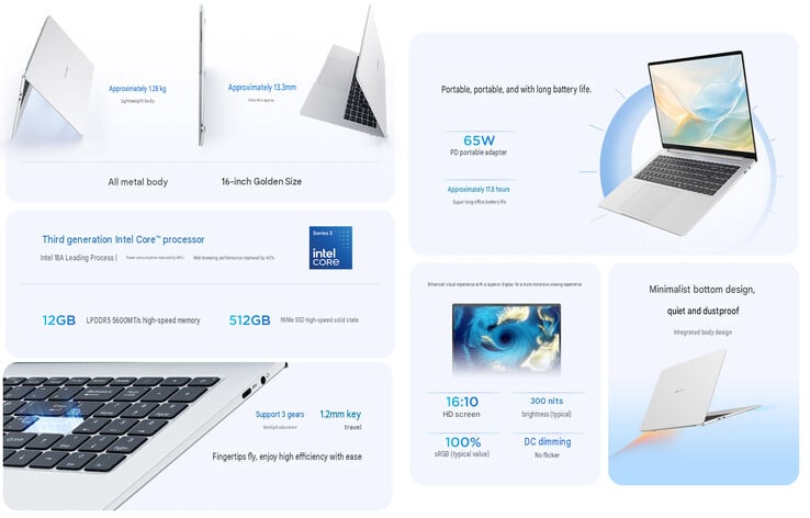 Principais destaques do Lecoo Air 16 Intel Wildcat Lake (tradução automática)