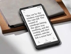 O Dasung Link 2 exibe a tela de um smartphone em um painel E-Ink de 6,7 polegadas.