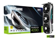 O Nvidia GeForce RTX 4090 pode ficar com muita fome de energia sob certas cargas de trabalho (imagem via Zotac)