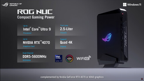 Principais destaques do ROG NUC (Fonte da imagem: Asus)