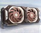 Dois ventiladores Noctua de 25 mm tornam o RTX 3070 personalizado da ASUS silencioso e grosso. (Fonte da imagem: Noctua)