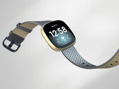 O Fitbit Versa 4 terá um aspecto um pouco diferente de seu antecessor, fotografado. (Fonte da imagem: Fitbit)