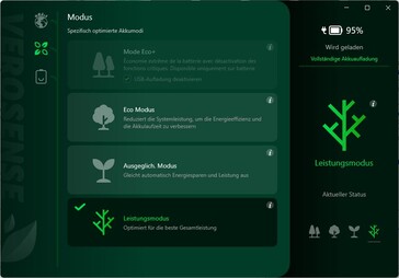 VeroSense: Modos de desempenho